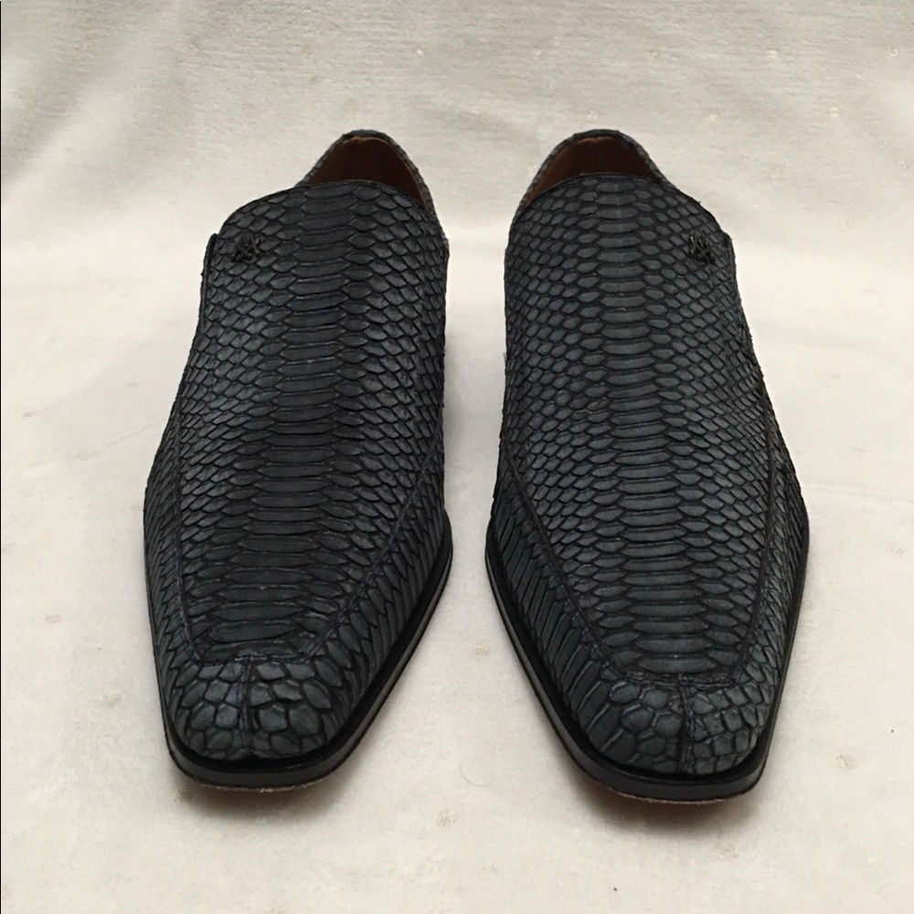 Mezlan Platinum Izano Blue Derby Dress Shoes - Picture 5 of 16
